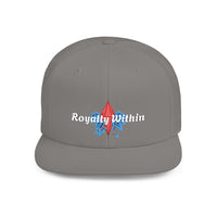 'Royalty Within' Embroidered Flat Bill Snapback Cap
