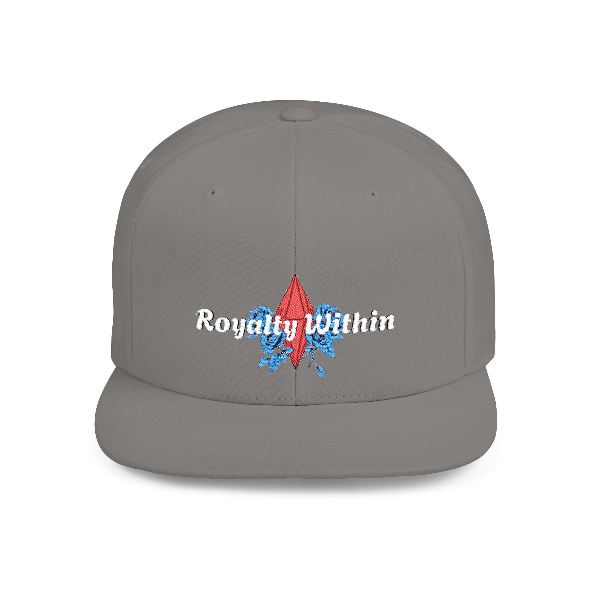 'Royalty Within' Embroidered Flat Bill Snapback Cap