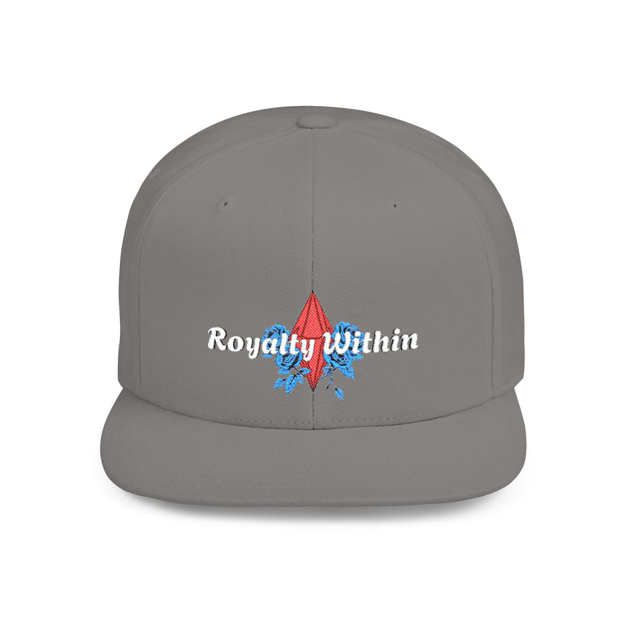 'Royalty Within' Embroidered Flat Bill Snapback Cap
