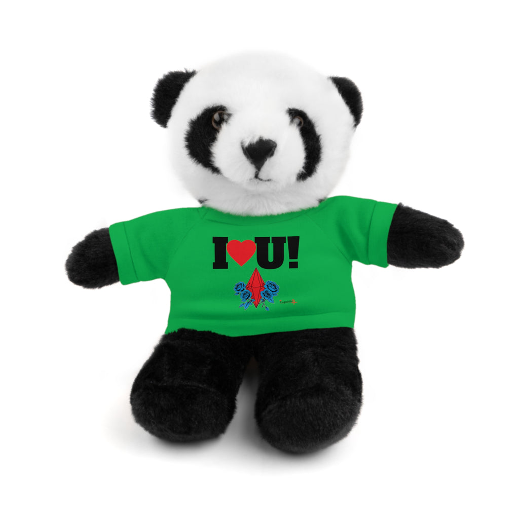 Plush Bear with Branded Tee – Red Diamond and Blue Roses Teddy