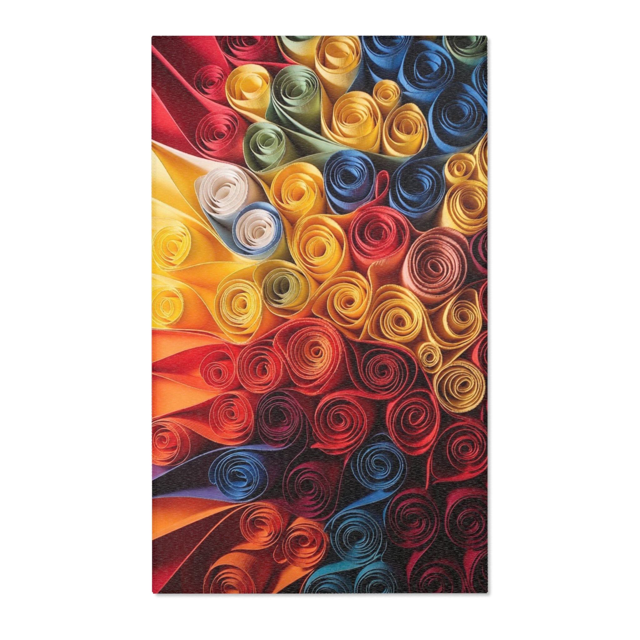 Colorful Swirl Area Rug — Vibrant Abstract Decorative Rug for Living Room & Entryway