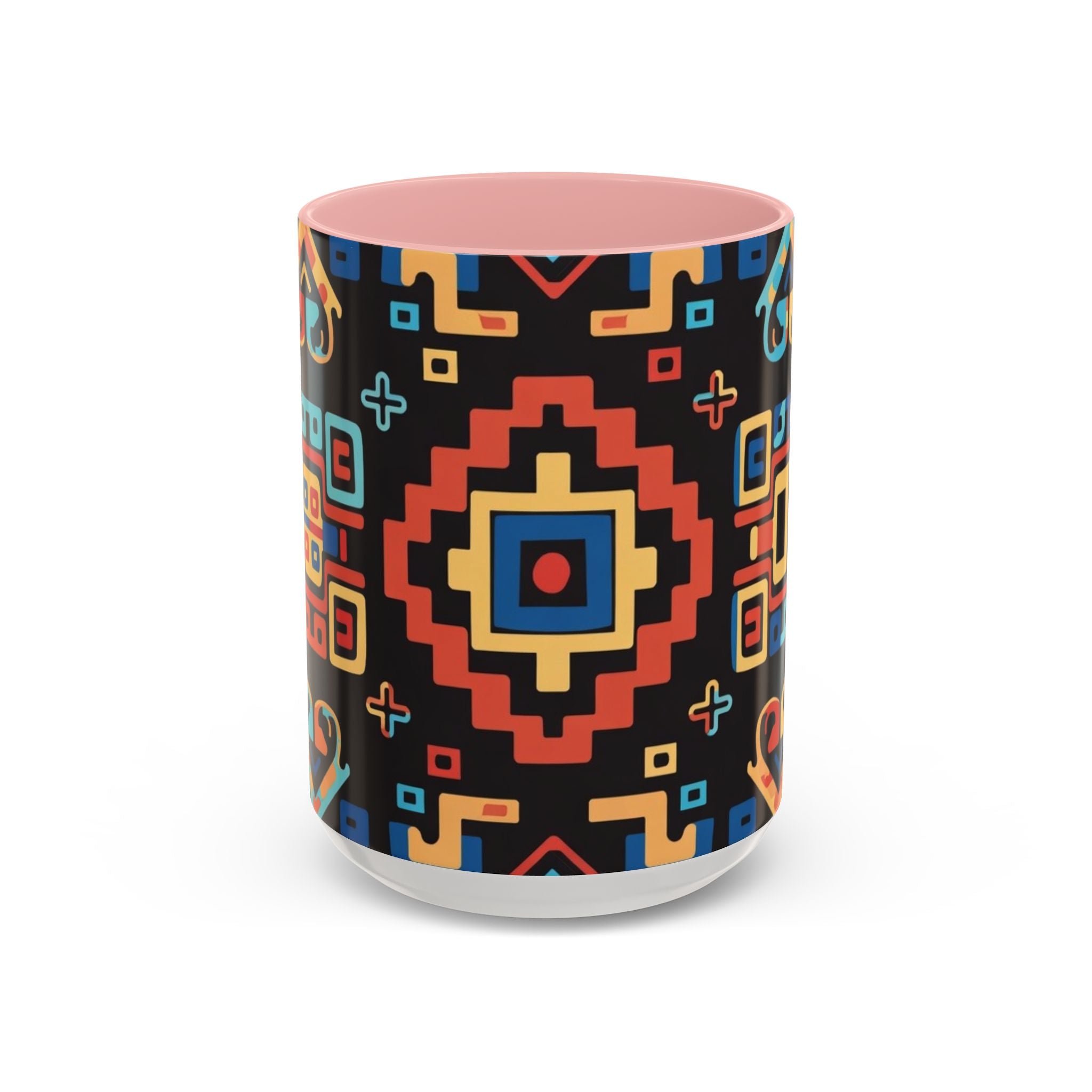 Colorful Geometric Aztec Pattern Coffee Cup