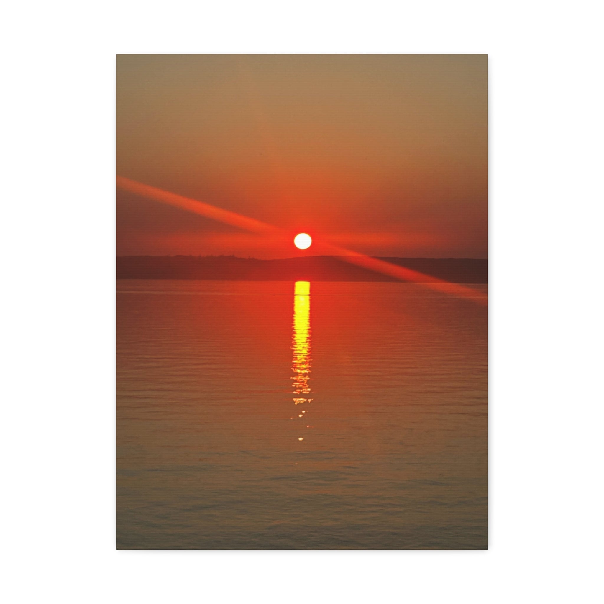 Sunset Reflection Stretched Canvas Wall Art
