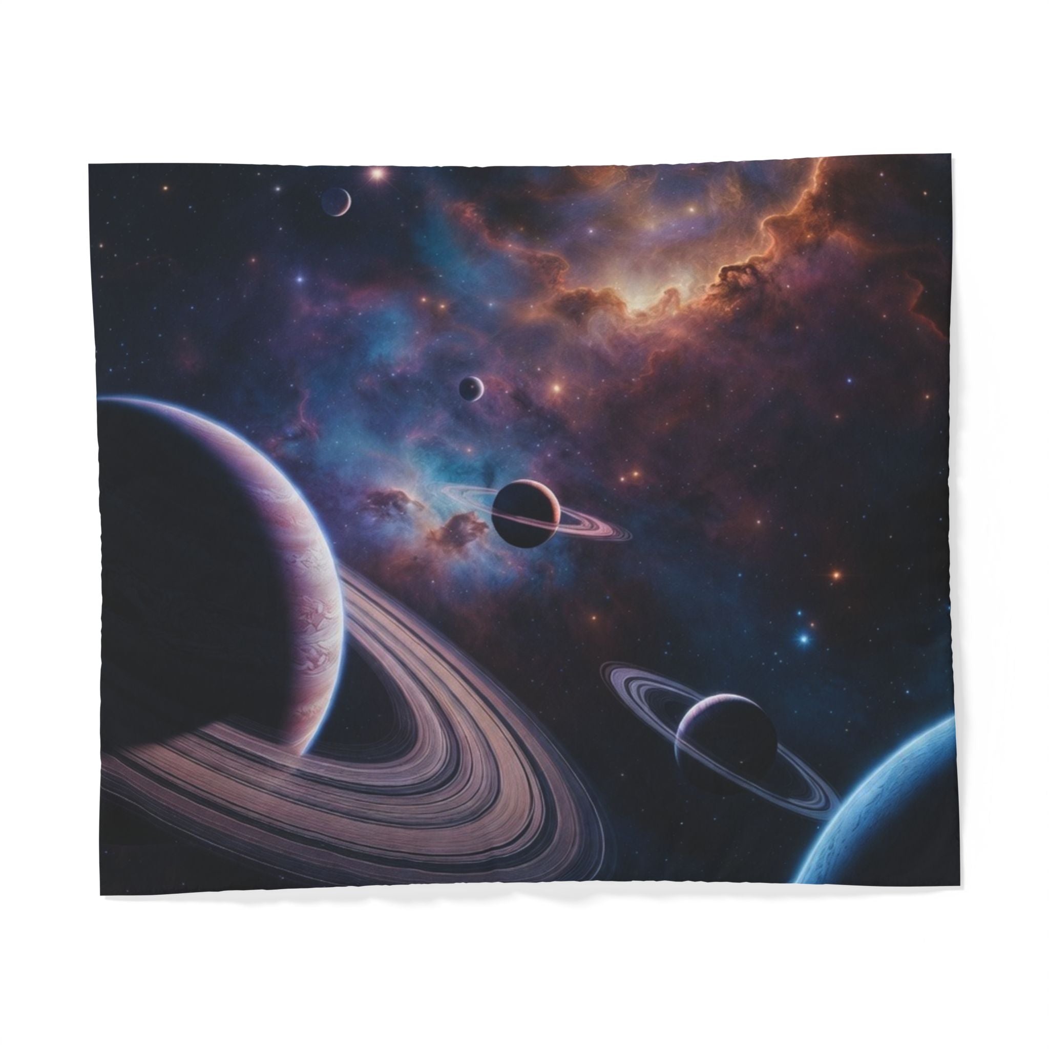 Galaxy Planets Duvet Cover — Cosmic Space Bedding for Kids & Adults