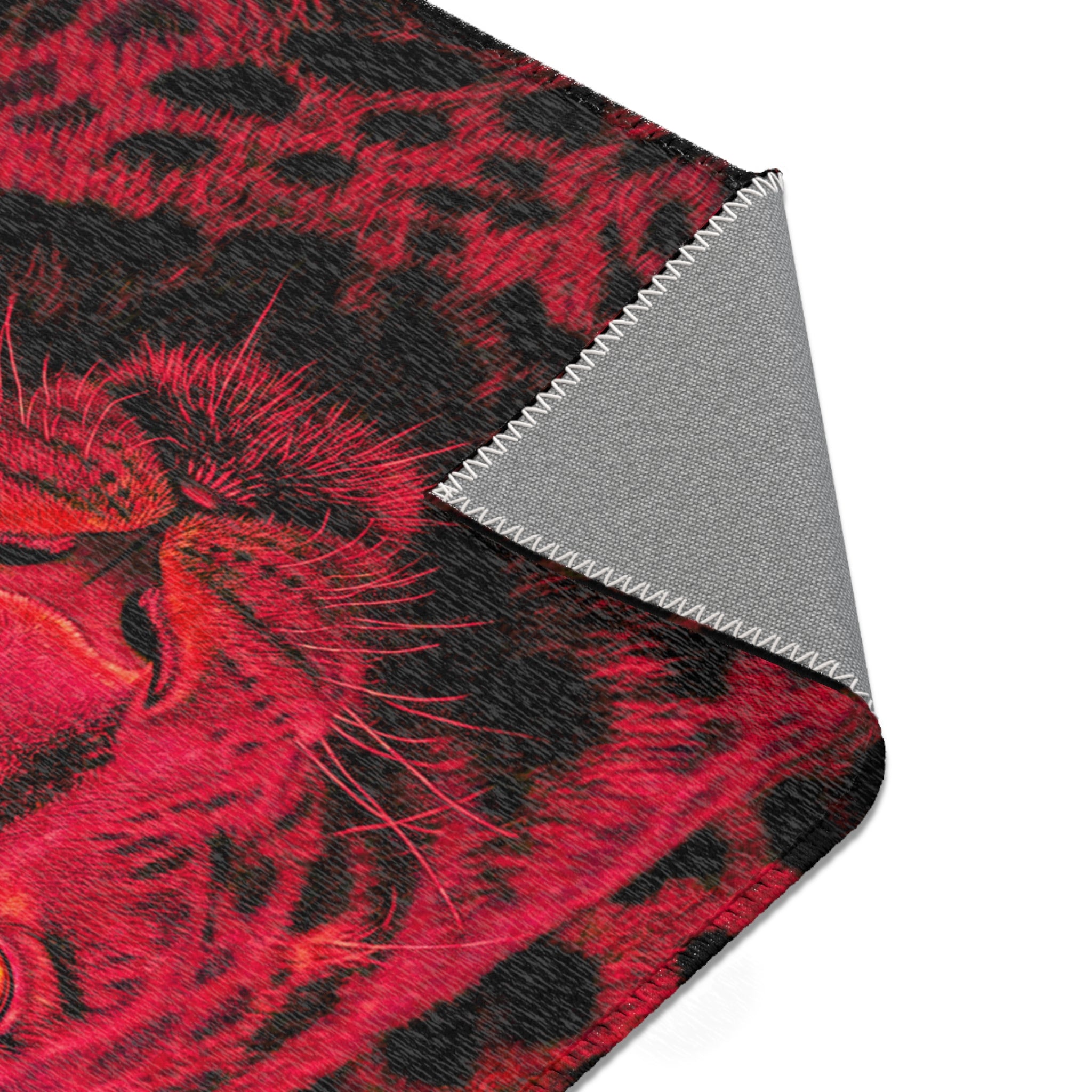 Red Leopard Area Rug – Bold Neon Leopard Accent Rug