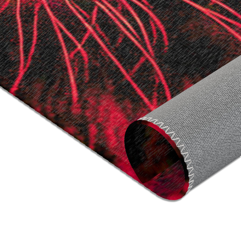 Red Leopard Area Rug – Bold Neon Leopard Accent Rug