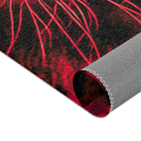 Red Leopard Area Rug – Bold Neon Leopard Accent Rug