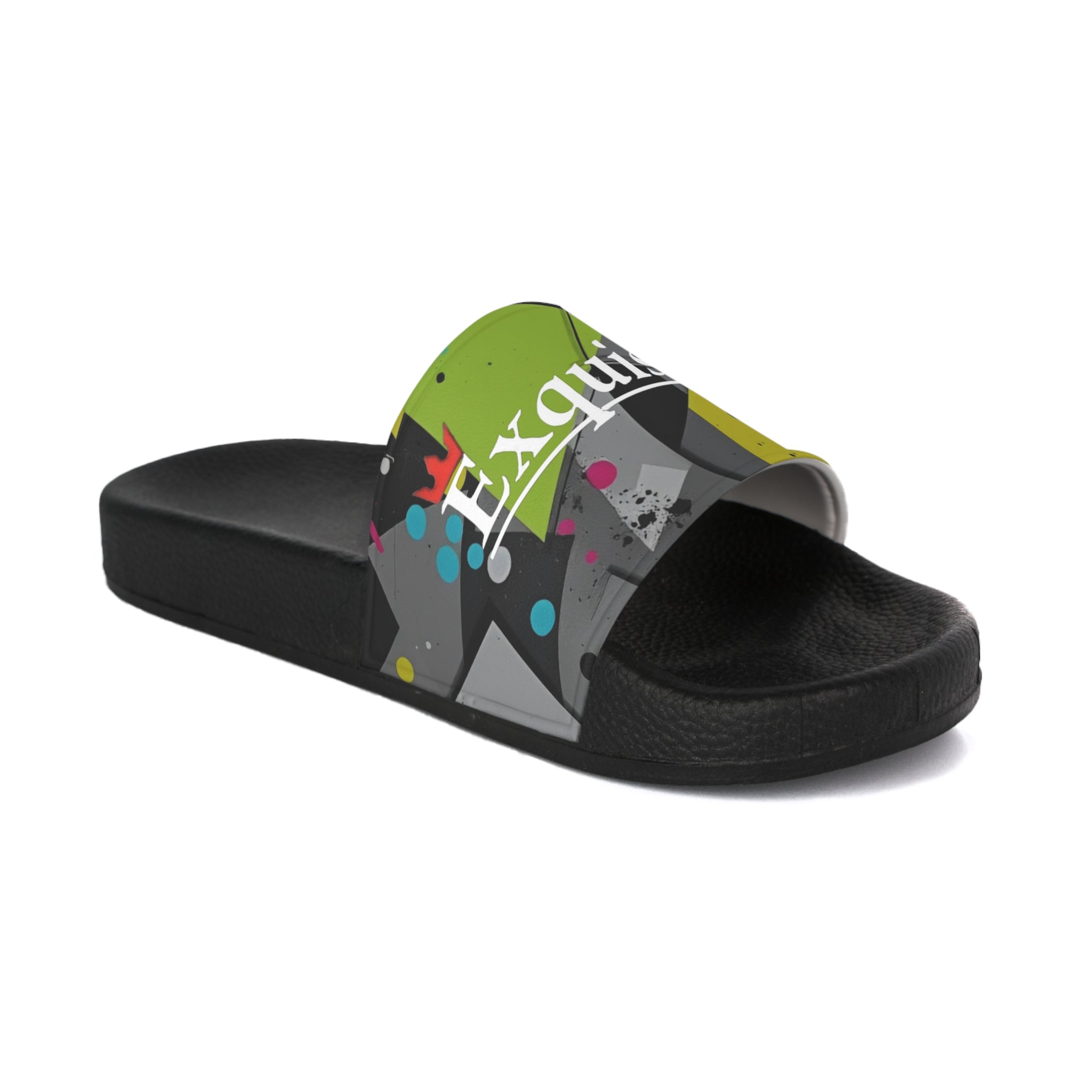Graffiti-Print Men's Slide Sandals — Urban Street Style Pool Slides