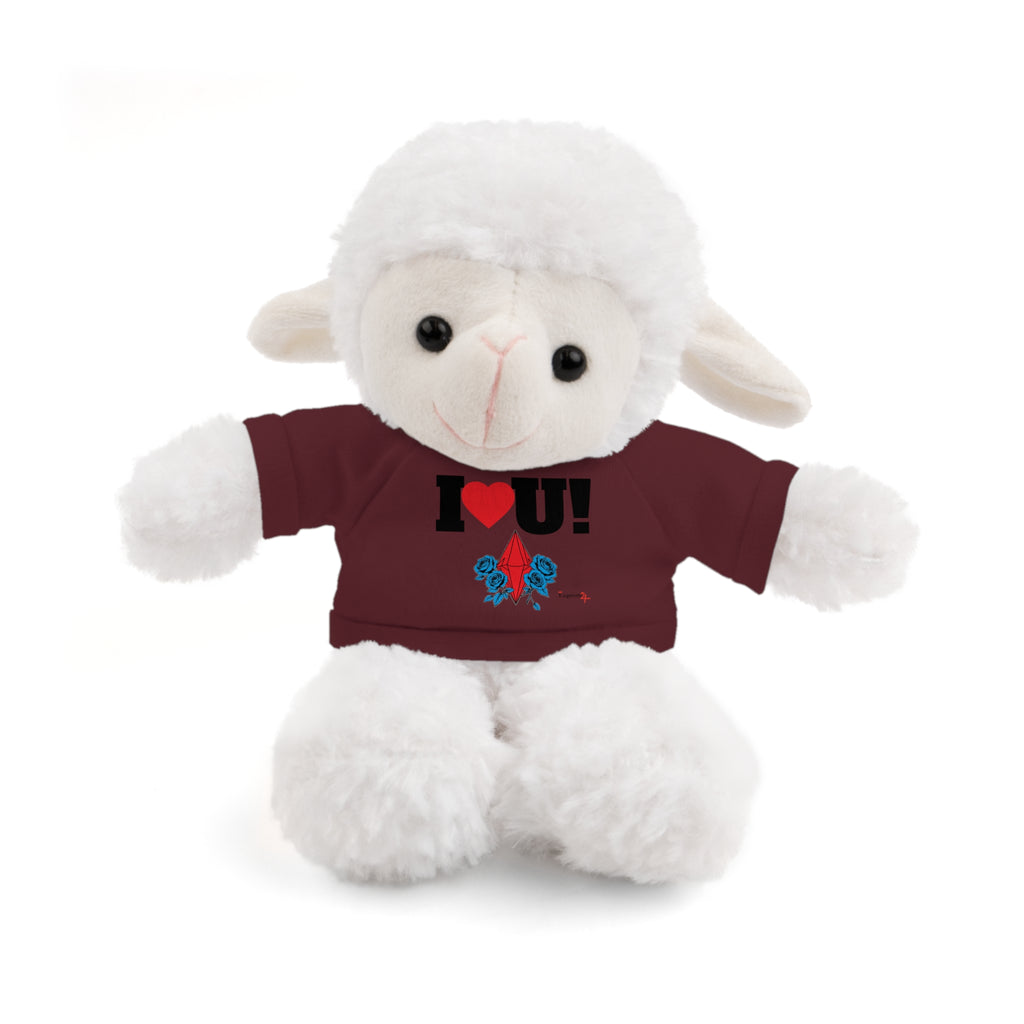 Plush Bear with Branded Tee – Red Diamond and Blue Roses Teddy