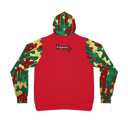 Camouflage Red Athletic Hoodie — Exquisite Logo Streetwear
