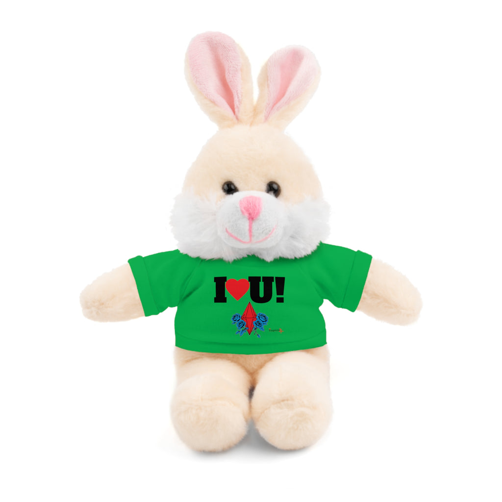 Plush Bear with Branded Tee – Red Diamond and Blue Roses Teddy