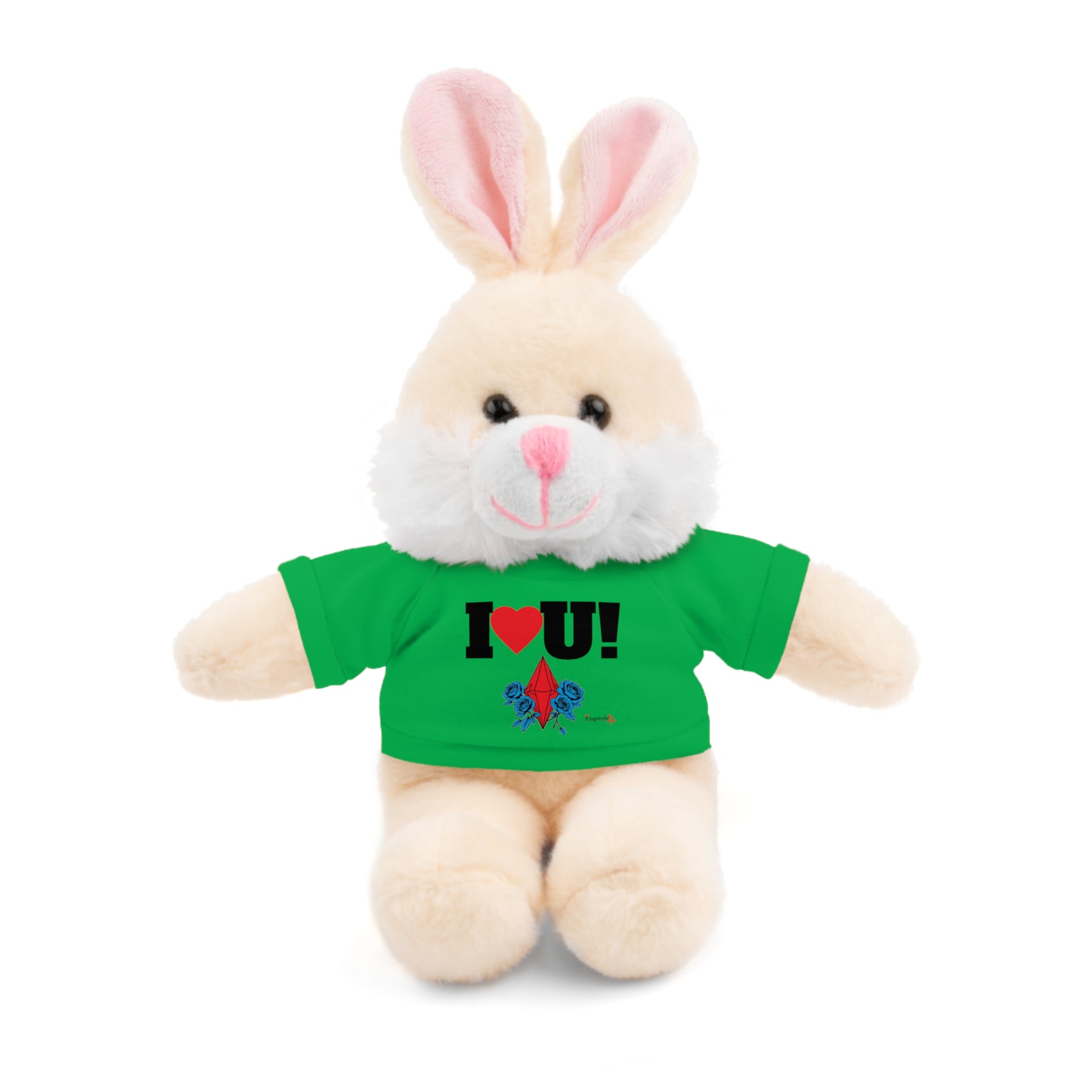 Plush Bear with Branded Tee – Red Diamond and Blue Roses Teddy