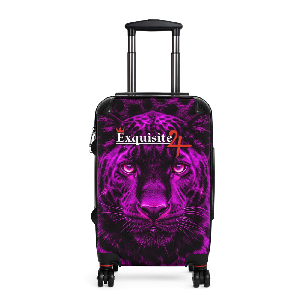 Purple Leopard Carry-On Suitcase — 'Exquisite 24' Graphic Luggage