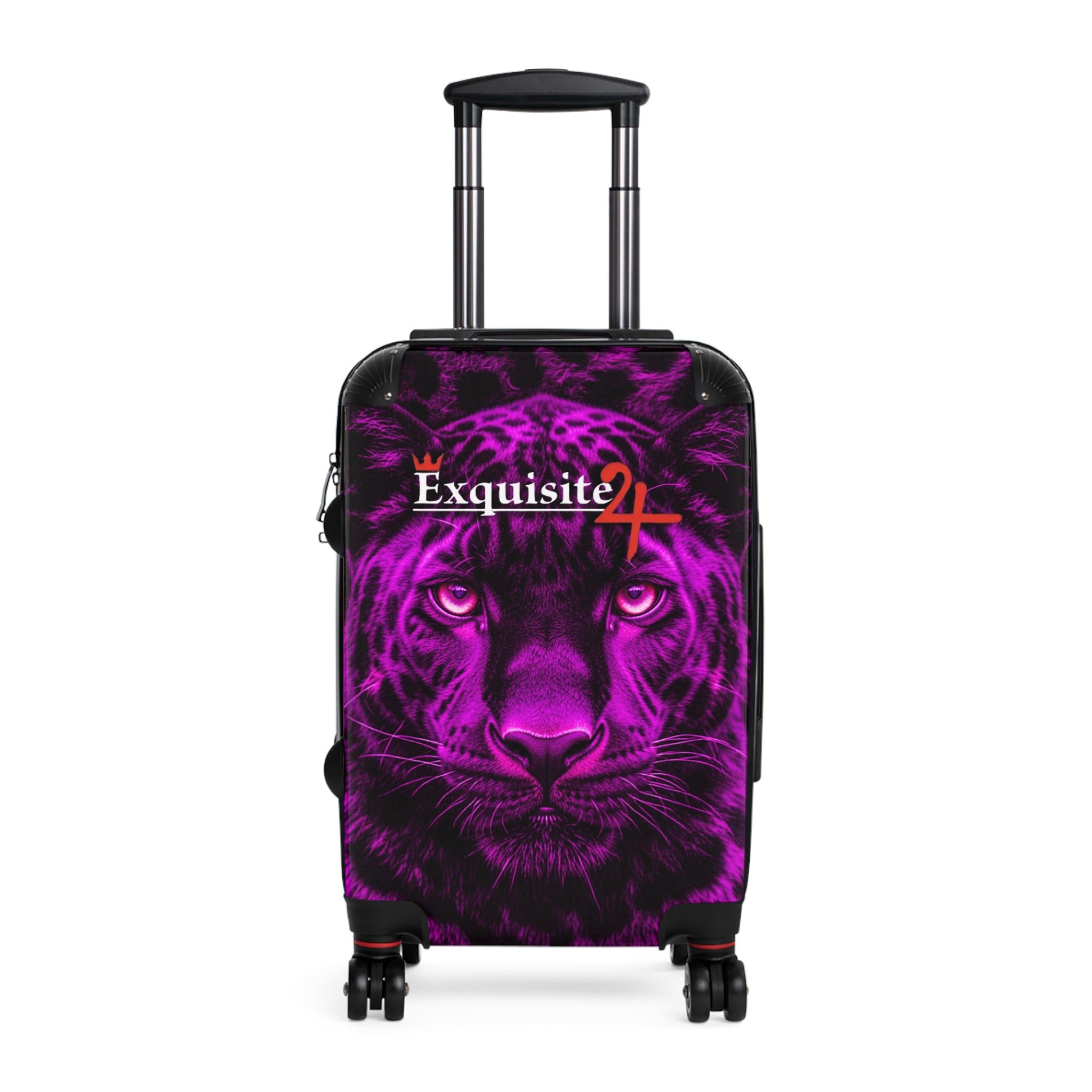 Purple Leopard Carry-On Suitcase — 'Exquisite 24' Graphic Luggage