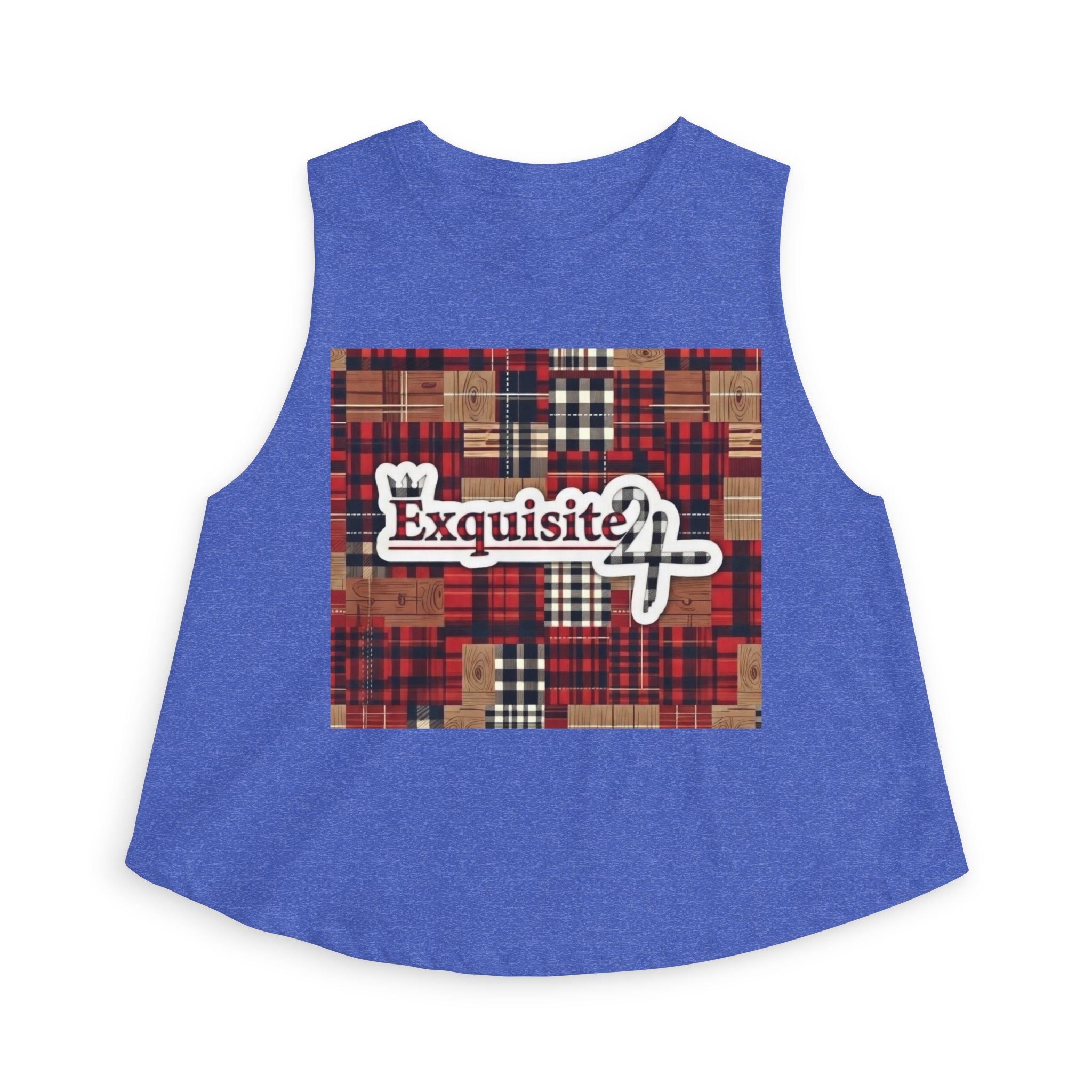 Exquisite 24 Plaid Graphic Women's Crop Top