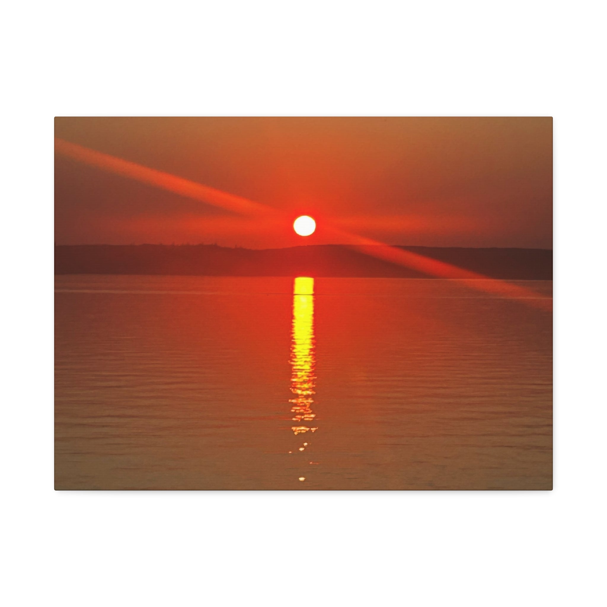 Sunset Reflection Stretched Canvas Wall Art