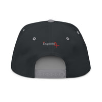 Embroidered 'Exquisite 24' Flat Bill Cap — Kente-Inspired Patch Snapback