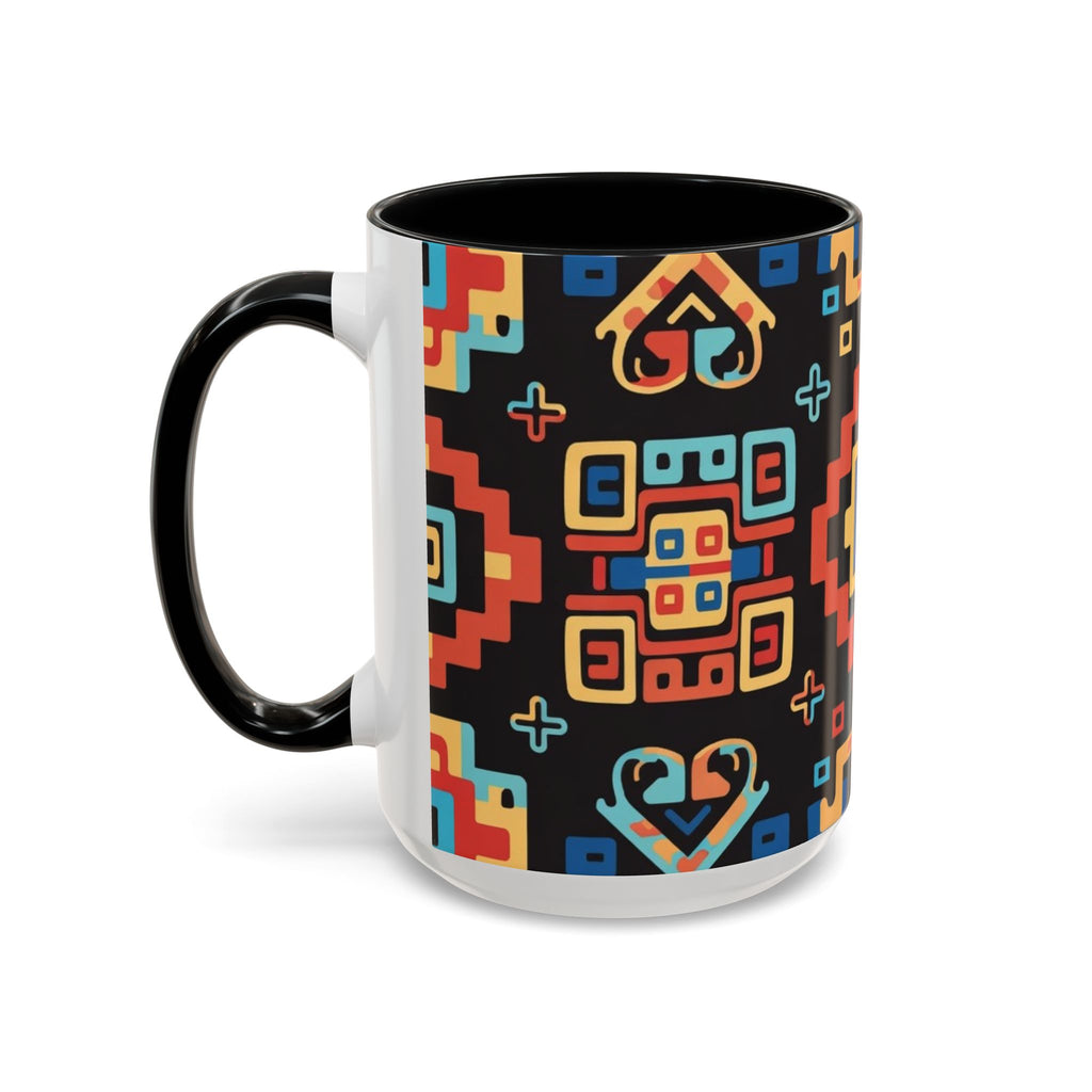 Colorful Geometric Aztec Pattern Coffee Cup