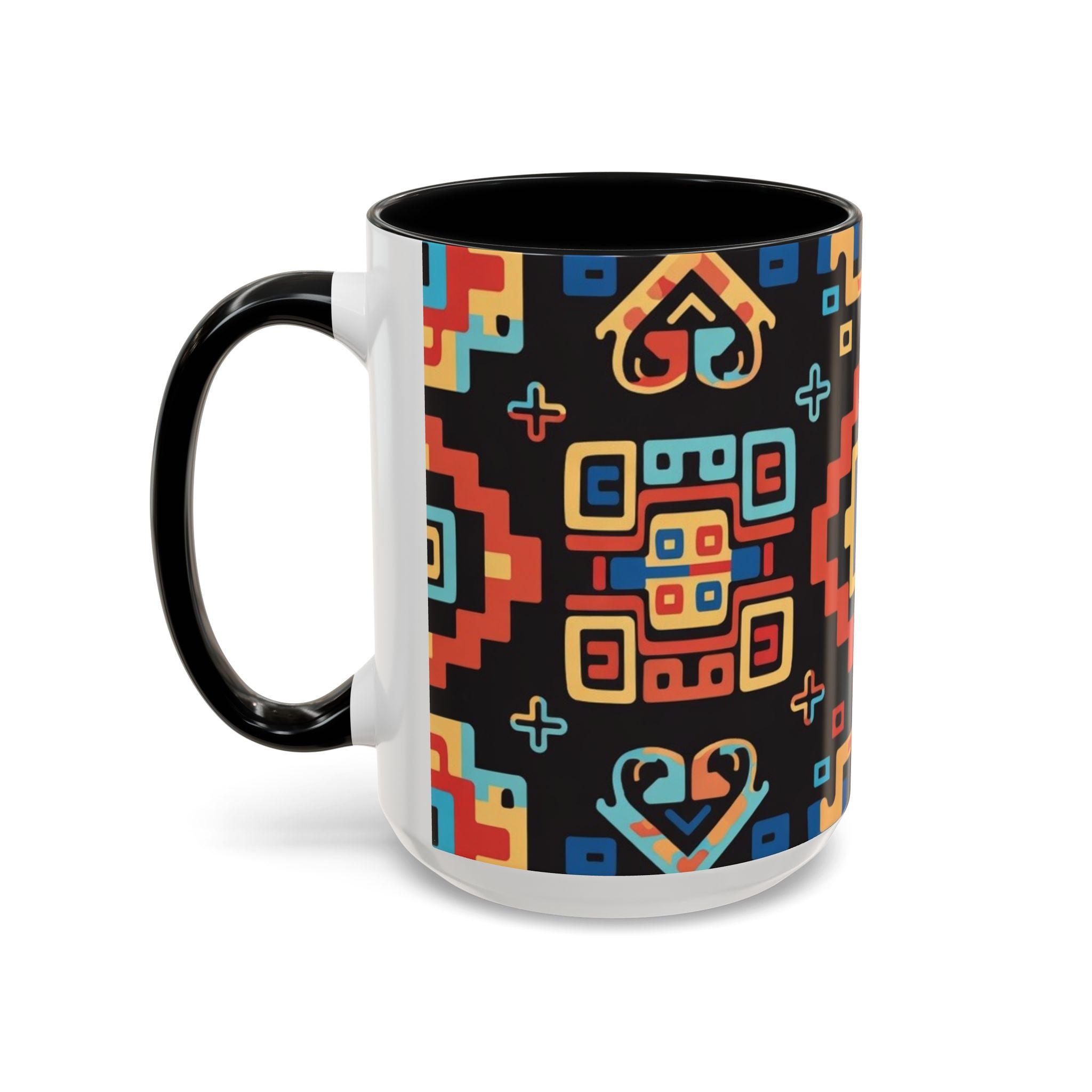 Colorful Geometric Aztec Pattern Coffee Cup