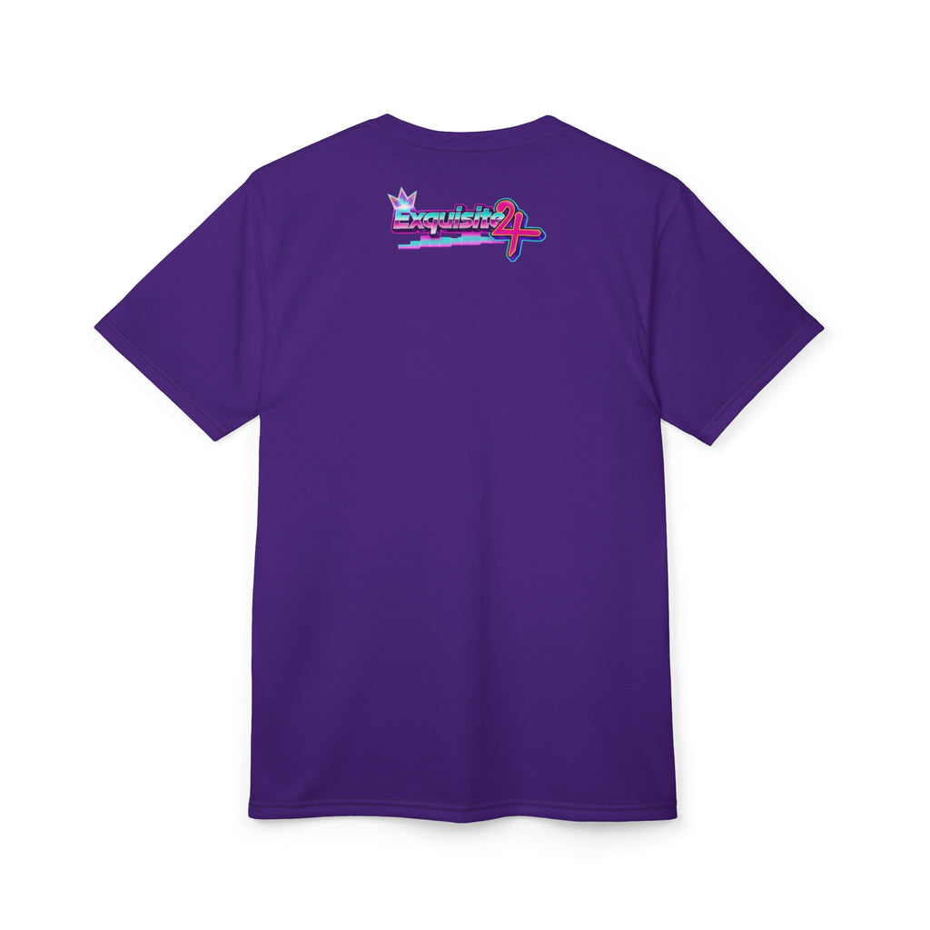 Retro Boombox & Roller Skates Tee — Neon Vaporwave All-Over Print
