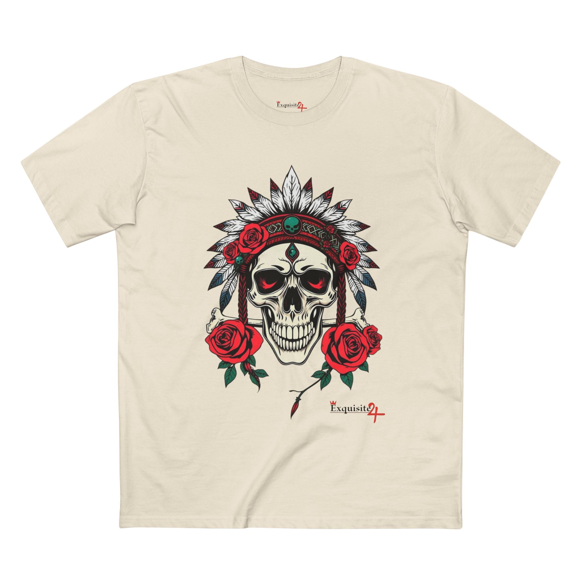 Rose Warrior Skull Graphic Tee