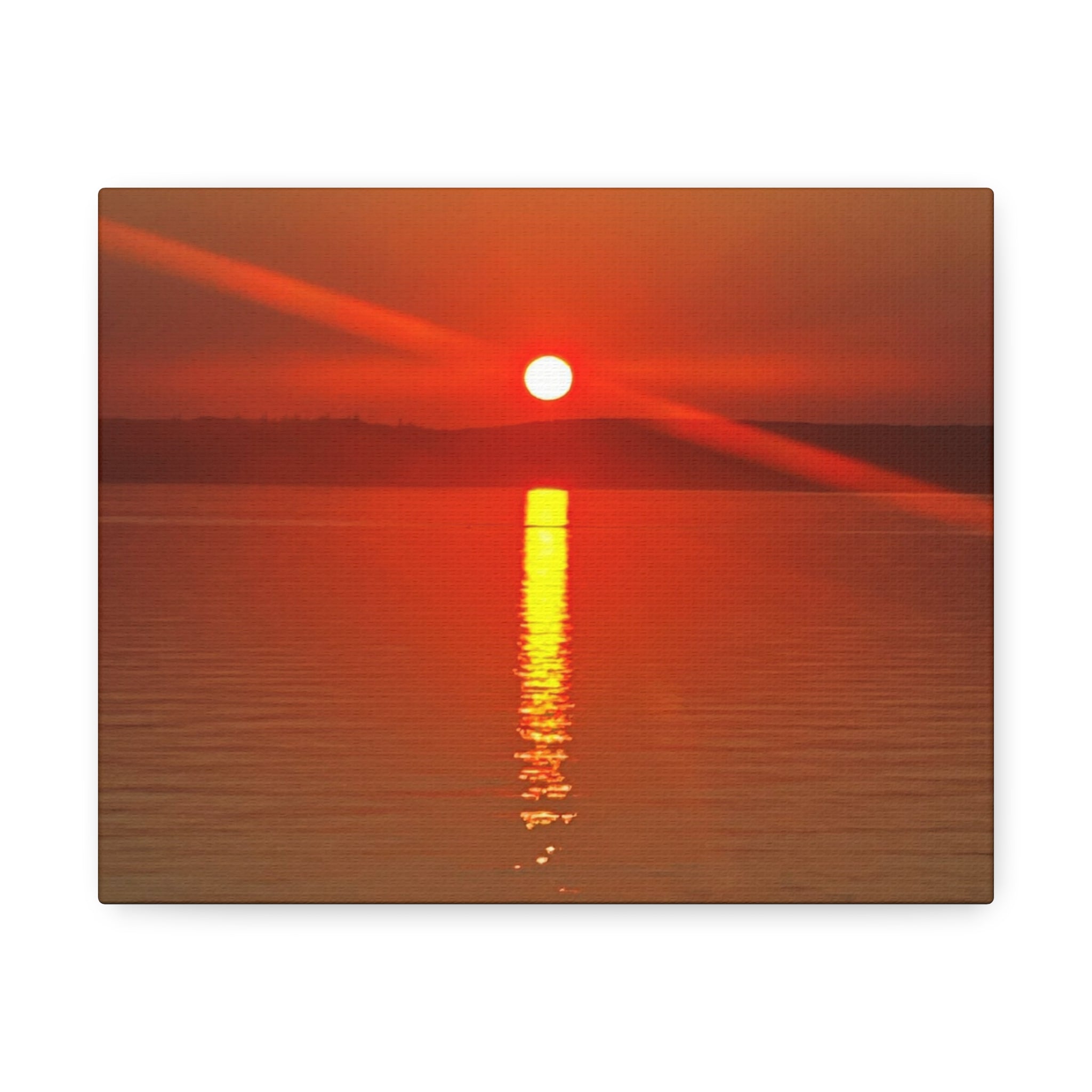 Sunset Reflection Stretched Canvas Wall Art