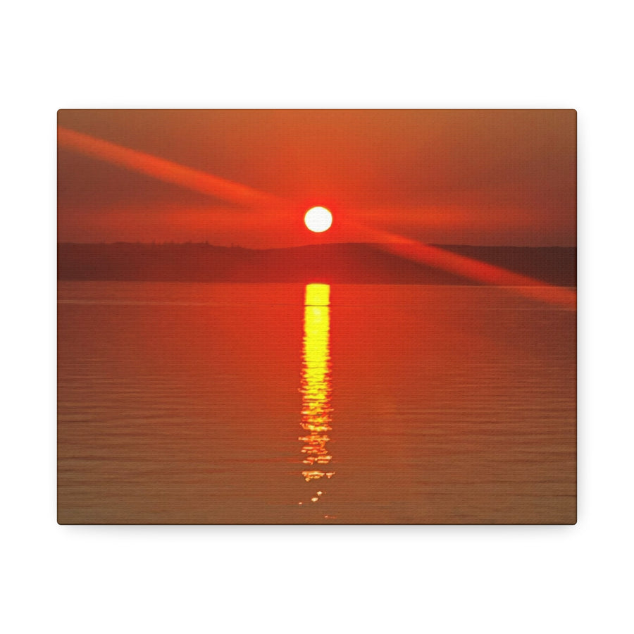 Sunset Reflection Stretched Canvas Wall Art