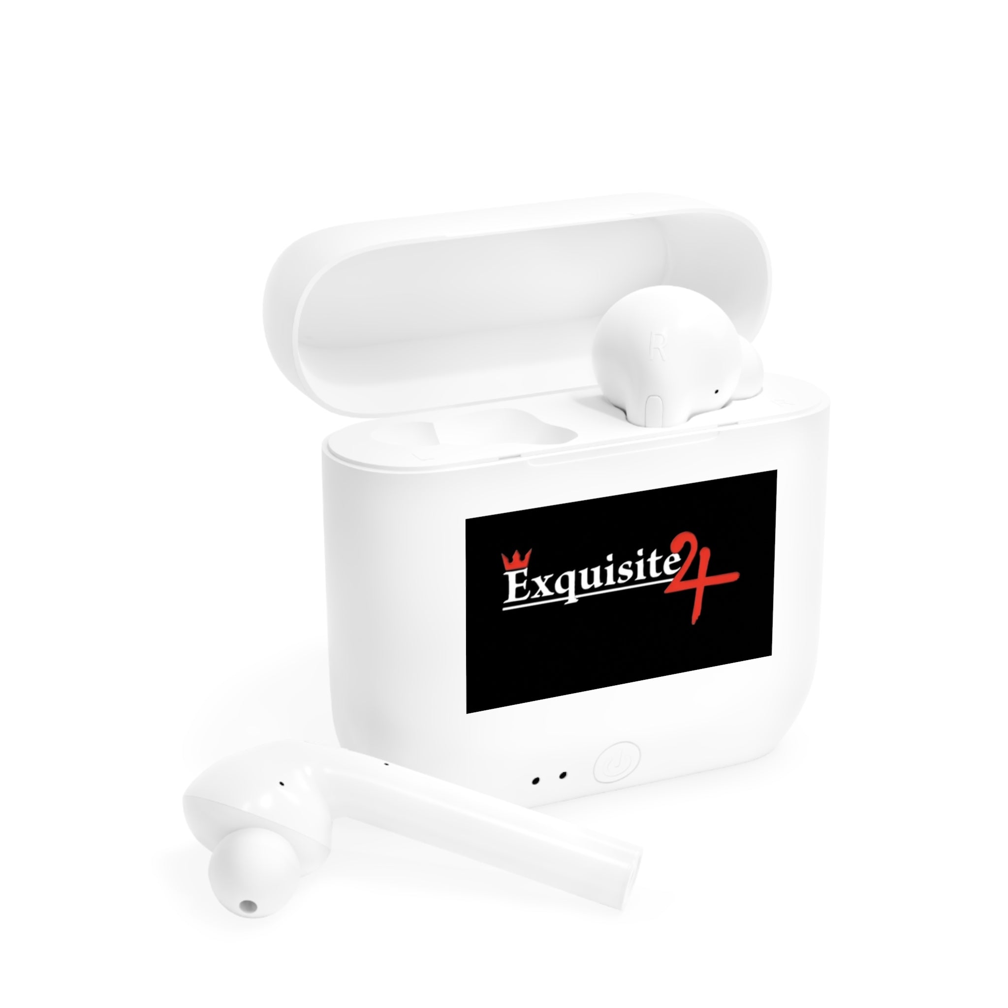 Exquisite 24 Logo Wireless Earbuds — Compact Bluetooth Earbuds with Charging Case