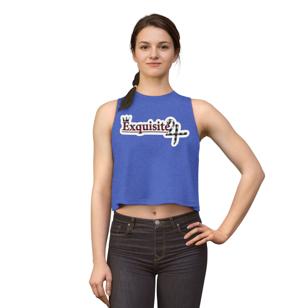 Exquisite 24 Crown Crop Top — Feminine Graphic Muscle Tank