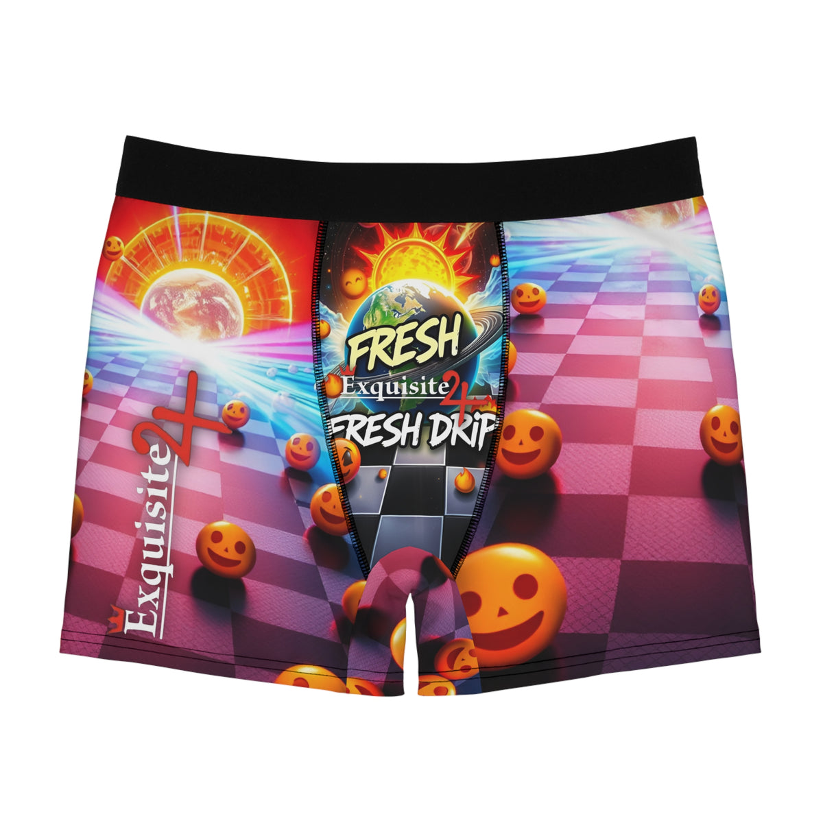 Men's Cosmic Vibes "Fresh Drip" Boxer Briefs (AOP)