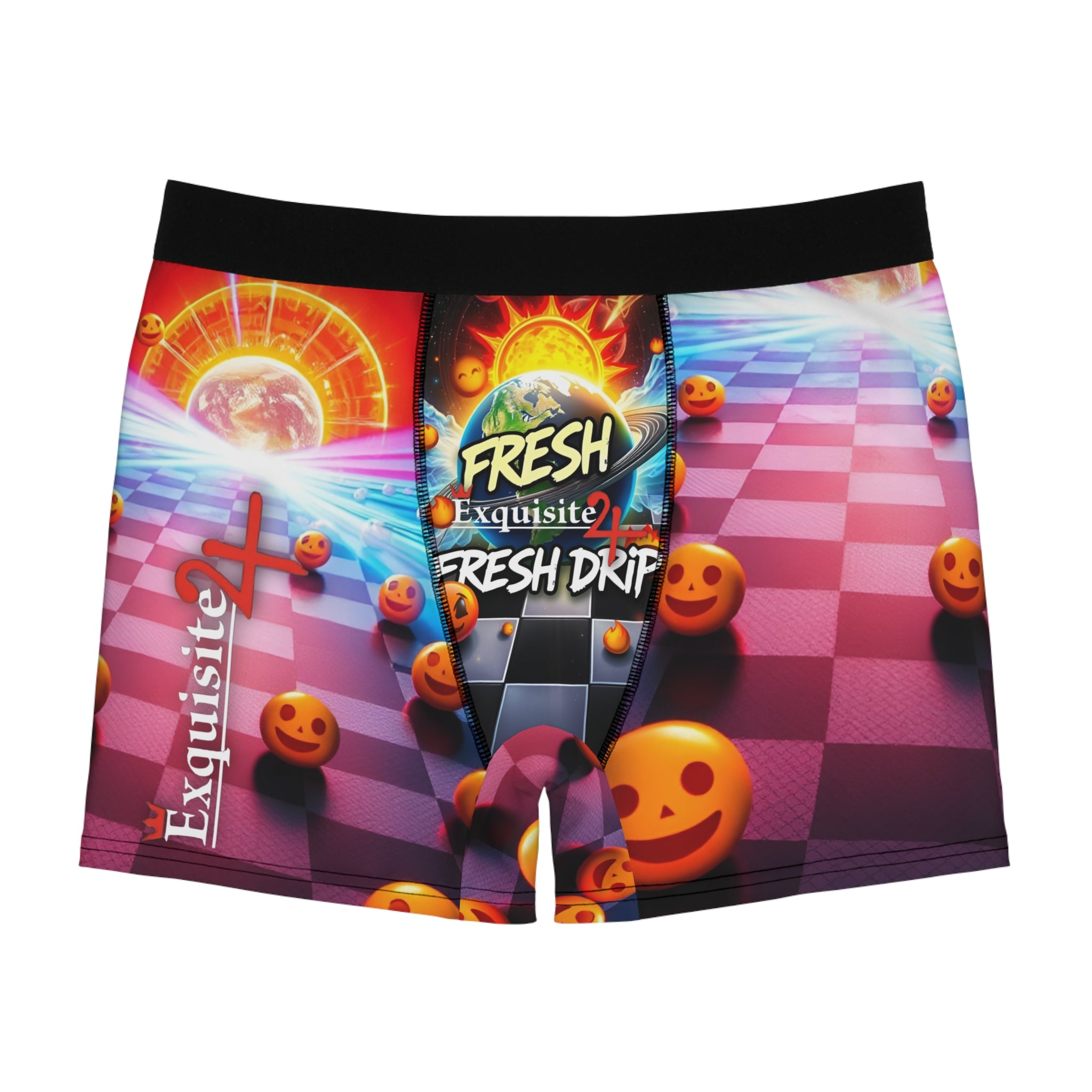 Men's Cosmic Vibes "Fresh Drip" Boxer Briefs (AOP)
