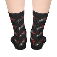 Exquisite 24 Black Logo Mid-Length Socks