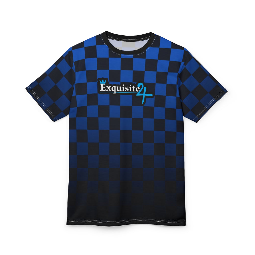 Blue Checkered 'Exquisite 24' Graphic Tee