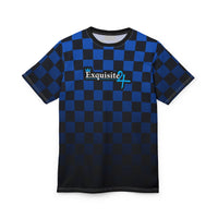 Blue Checkered 'Exquisite 24' Graphic Tee