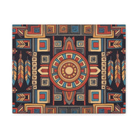 Southwestern Geometric Canvas Art — Tribal Mandala Wall Decor