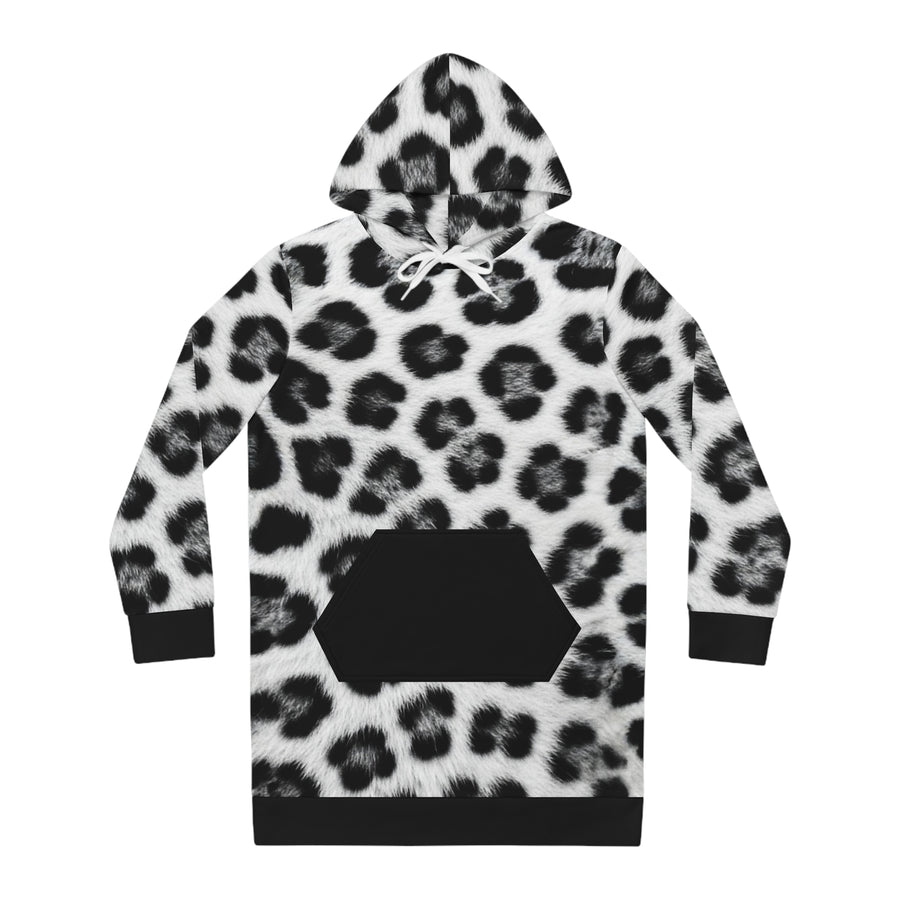 Leopard Print Hoodie Dress