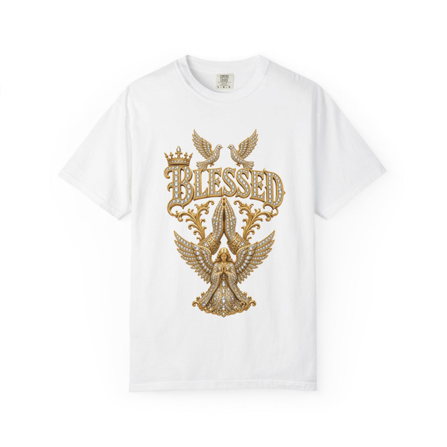 Gold "BLESSED" Graphic T-Shirt