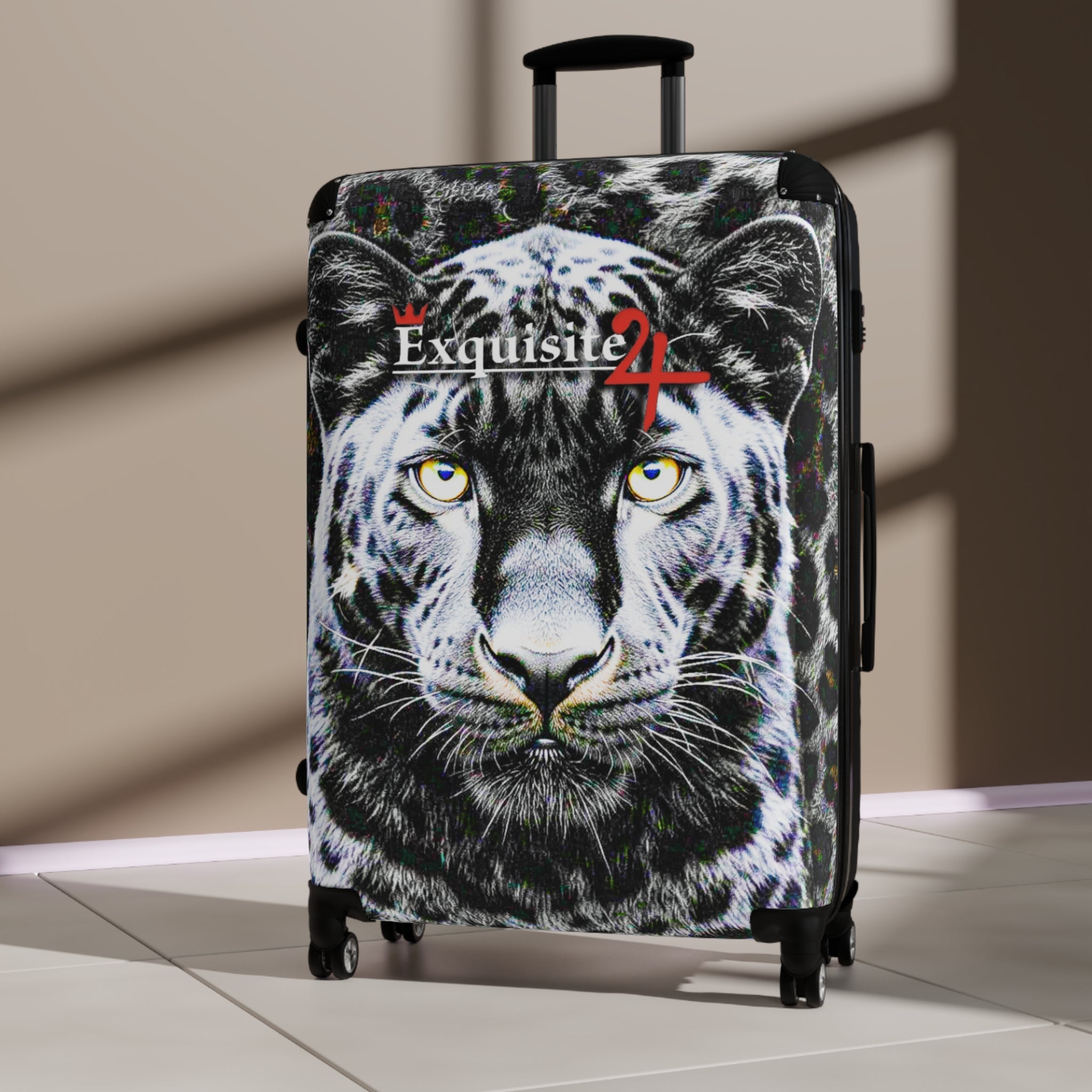 Tiger Face Carry-On Suitcase – "Exquisite 24" Travel Luggage with Bold Wildlife Print