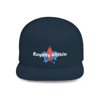'Royalty Within' Embroidered Flat Bill Snapback Cap