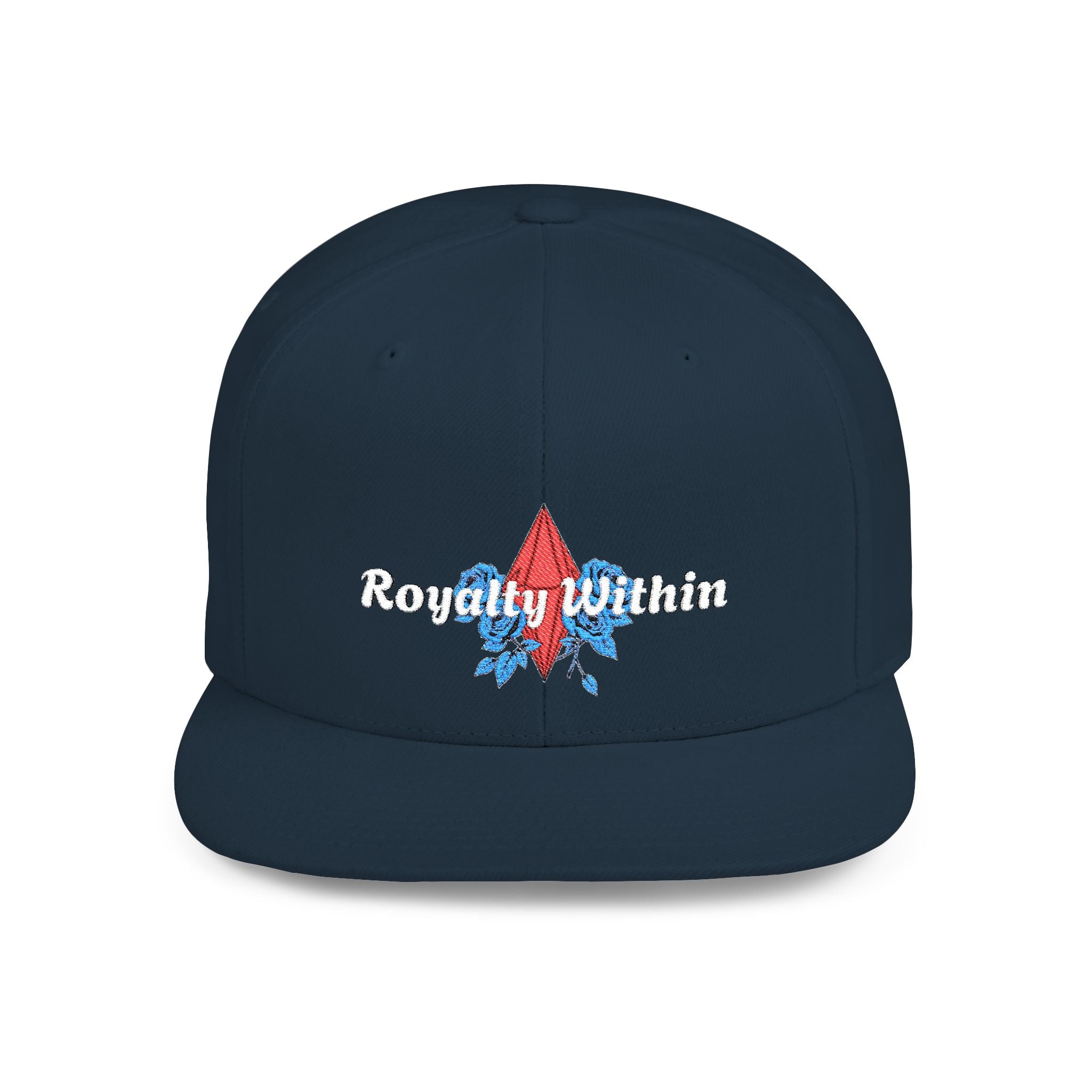'Royalty Within' Embroidered Flat Bill Snapback Cap