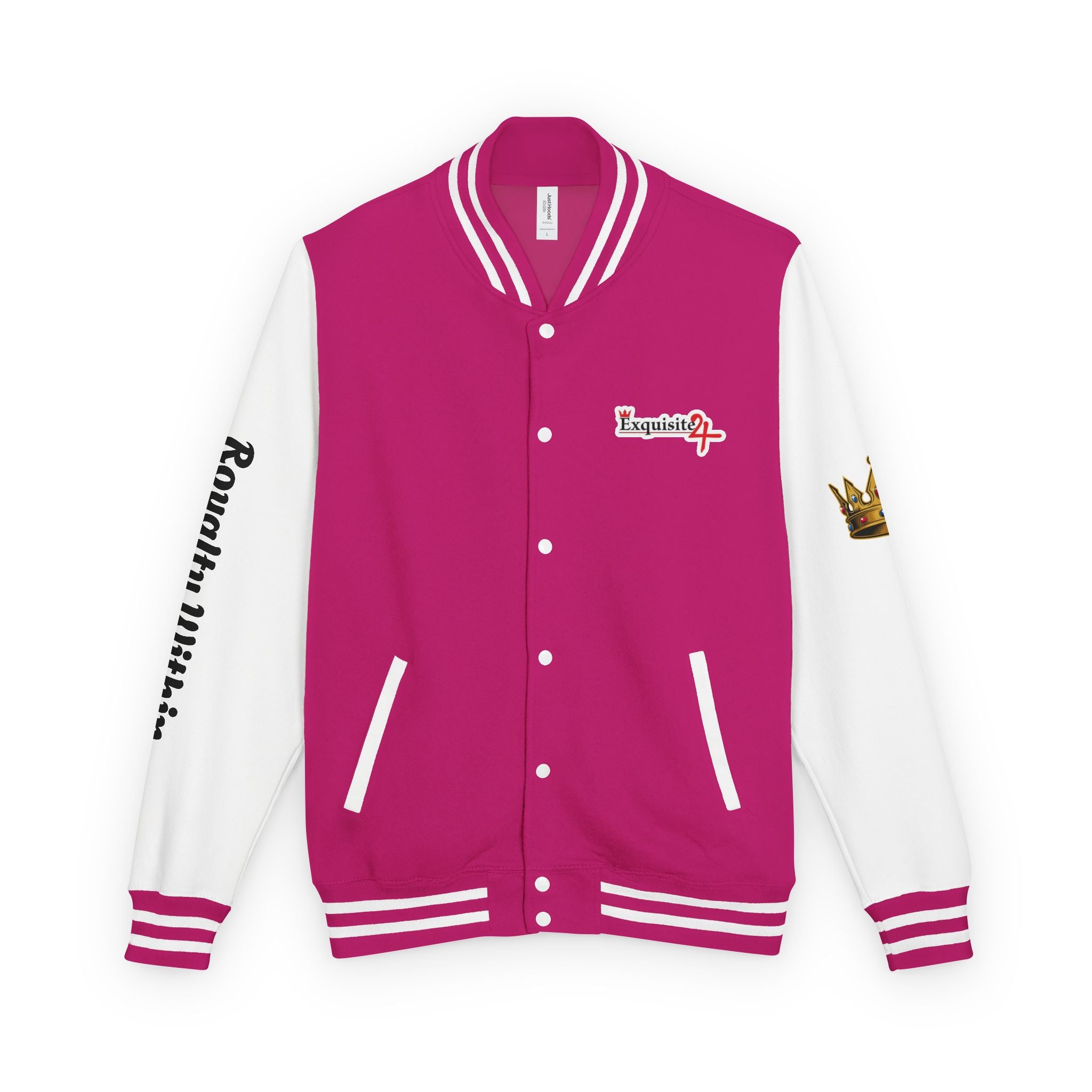 Exquisite 24 Royalty Within Emblem Varsity Jacket