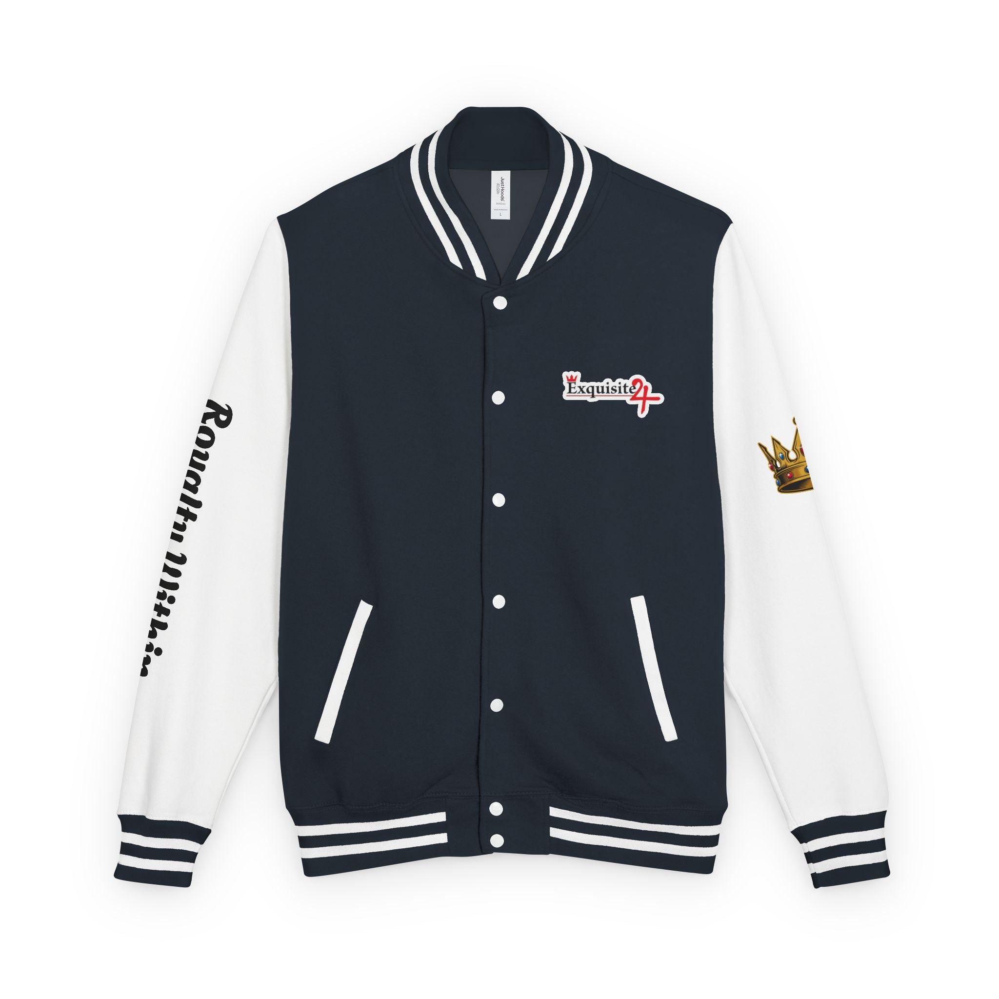 Exquisite 24 Royalty Within Emblem Varsity Jacket