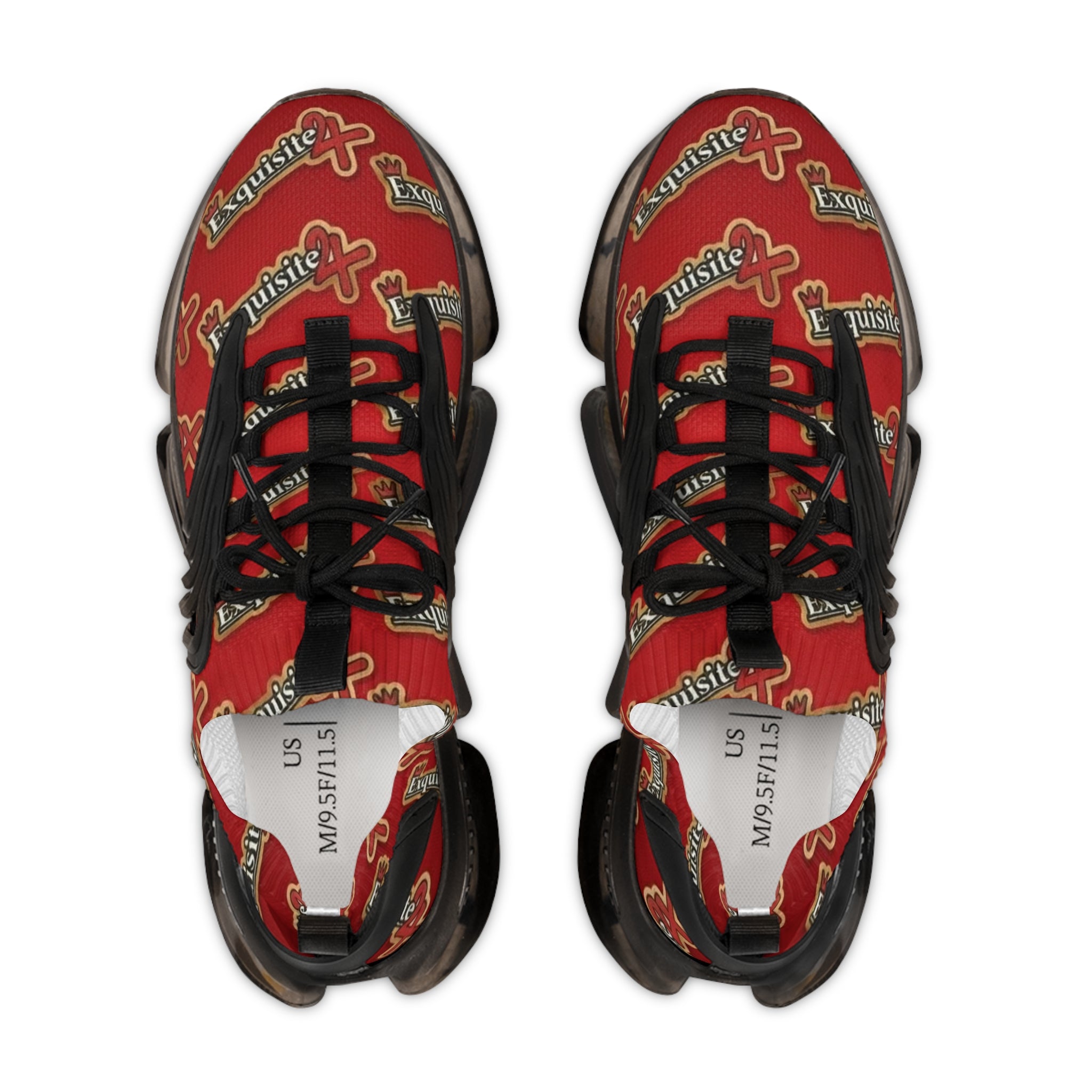 Red 'Exquisite 24' Logo Print Athletic Shoes