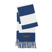 Embroidered Spectator Scarf — Striped Team Fan Scarf with Fringe