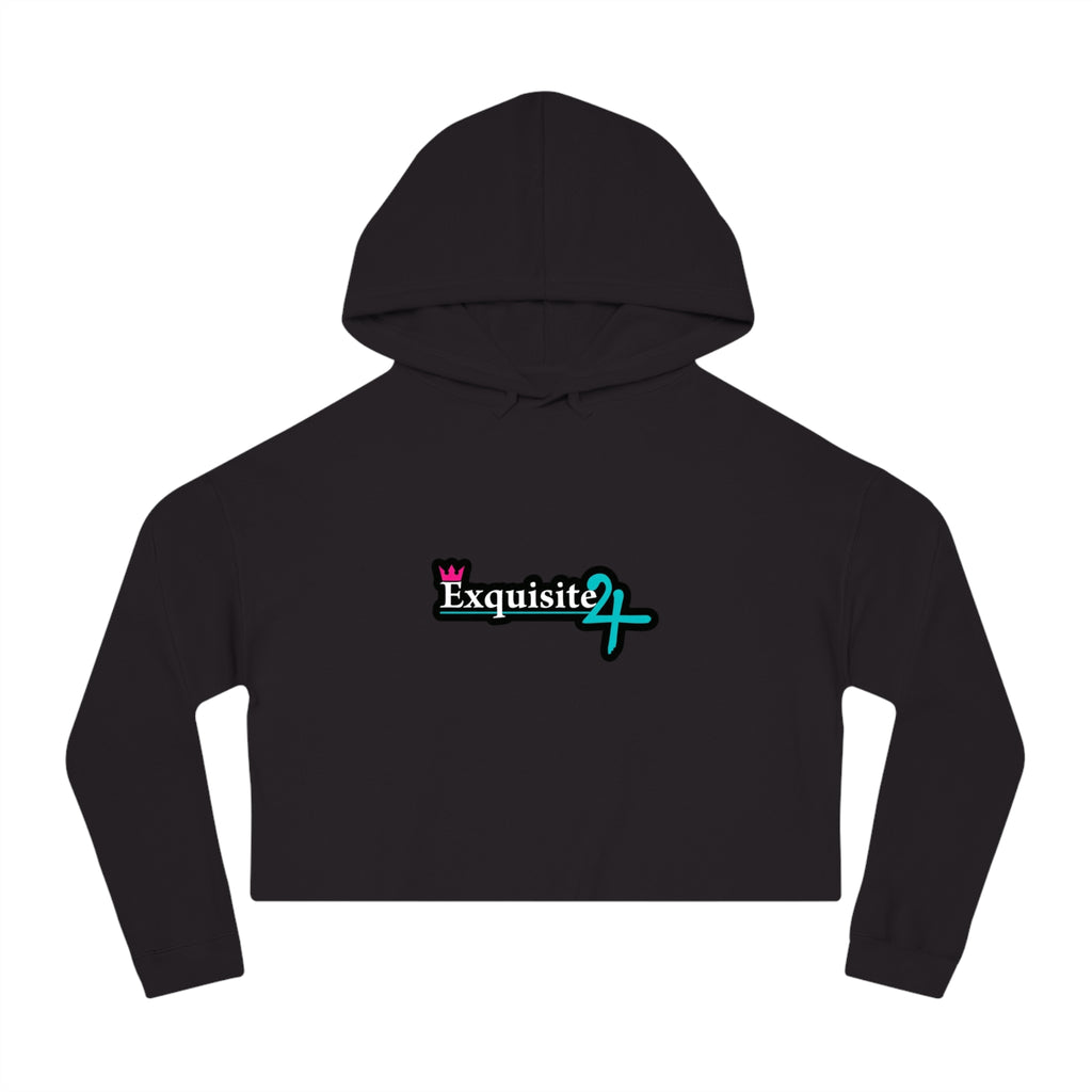 Cropped Hoodie — Exquisite 24 Pink Masked Character Graphic