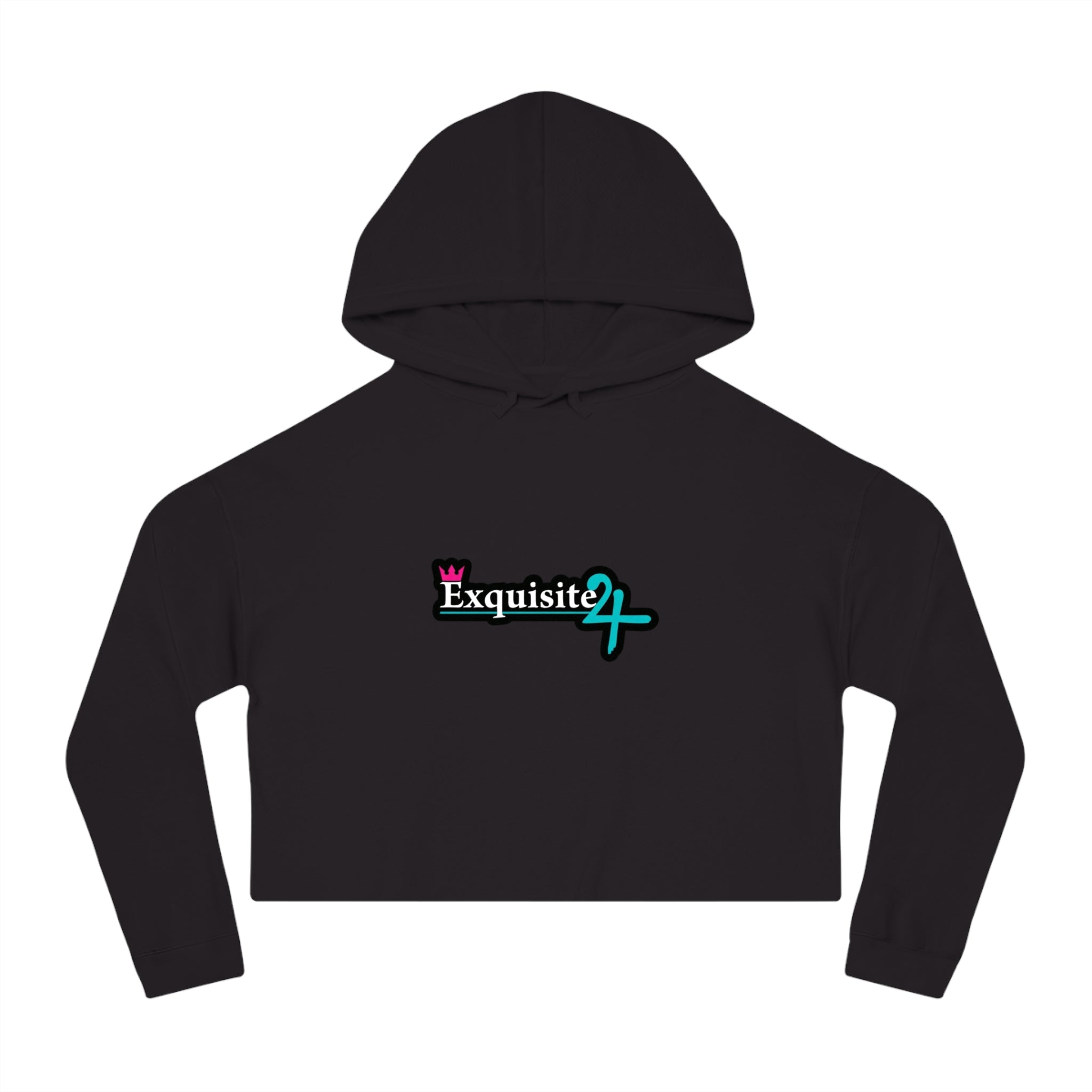 Cropped Hoodie — Exquisite 24 Pink Masked Character Graphic