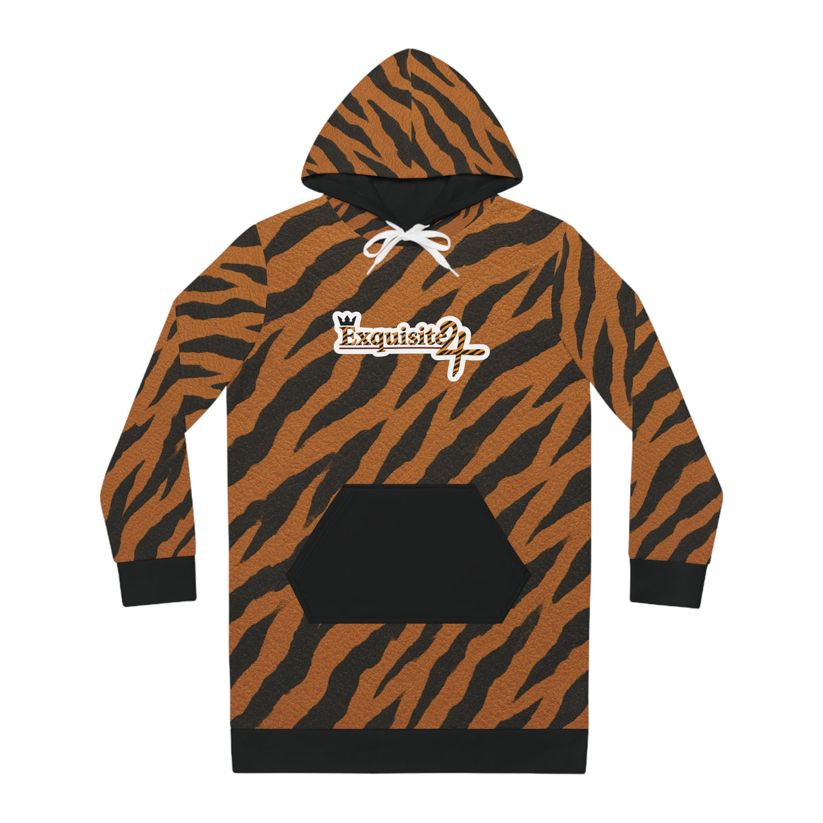 Tiger Print Hoodie Dress