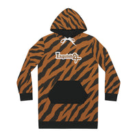 Tiger Print Hoodie Dress