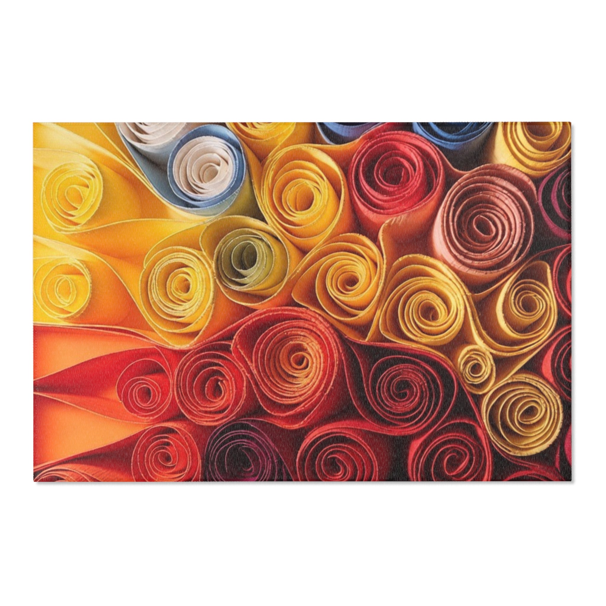 Colorful Swirl Area Rug — Vibrant Abstract Decorative Rug for Living Room & Entryway