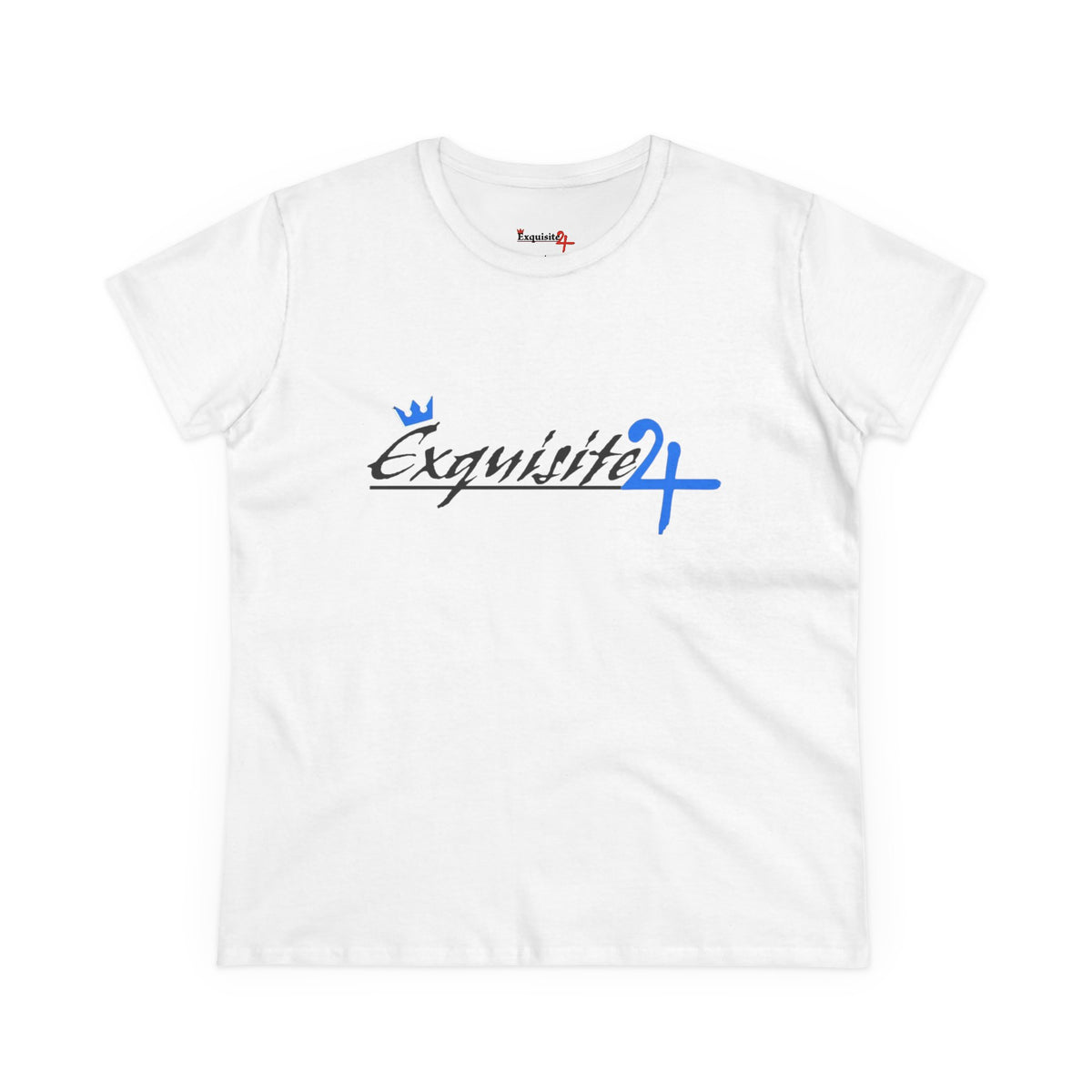 Cursive Exquisite 24 Blue Accent Logo Women's Graphic Tee